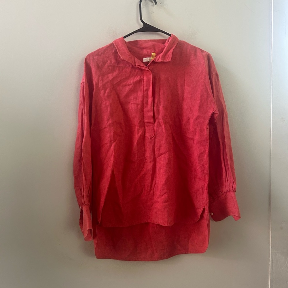 Ann mashburn‎ oversized linen blouse XS
